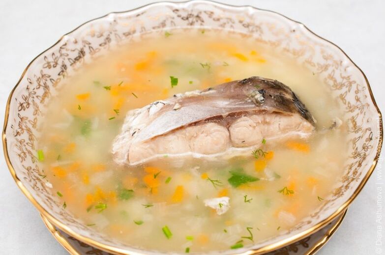 fish soup for dieters 6 wings