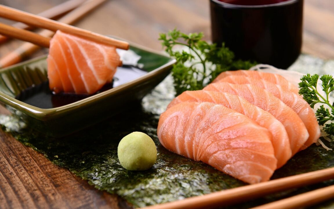 Fish is one of the staple foods in the Japanese diet, with the exception of fatty varieties like salmon. 